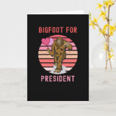 Carte Bigfoot pour président (Fleur jaune)