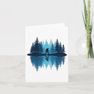 Carte Bigfoot Randonnée Nature Forêt Lover Outdoor Homme