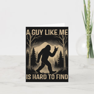 Carte Bigfoot Rétro Sasquatch Un Mec Comme Moi Est Diffi