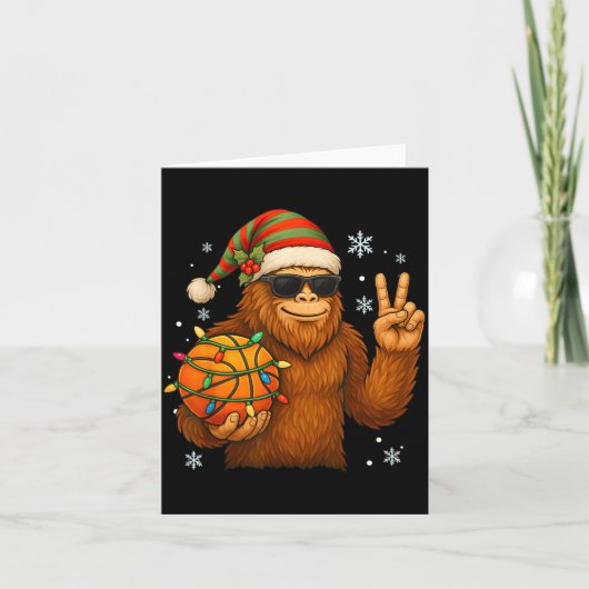 Carte Bigfoot Santa Basketball Christmas  (Devant)