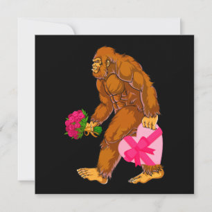 Carte Bigfoot Sasquatch Funny Valentines Jour Amour