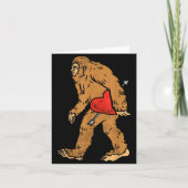 Carte Bigfoot Sasquatch Heart With Arrow Funny Valentine (Devant)