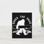 Carte Bigfoot Snowboard Shredding Gnar Sasquatch Snowboa (Devant)