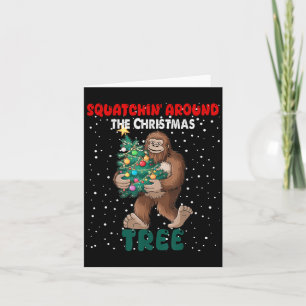Carte Bigfoot Squatchin autour de Noël T
