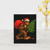 Carte Bigfoot Stealing Christmas Tree Lights Xmas Boys M (Fleur jaune)