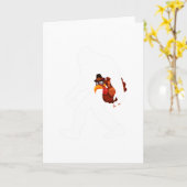 Carte Bigfoot Turkey Funny Thanksgiving Day (Fleur jaune)