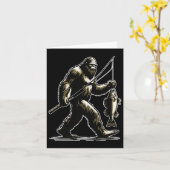 Carte Bigfoot Walleye Chasse Angler Sasquatch Walleye F (Fleur jaune)