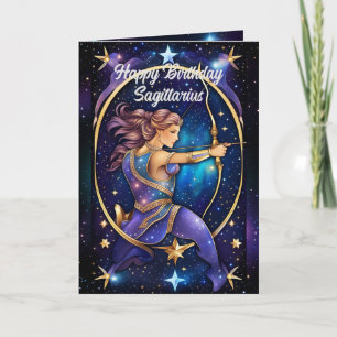 Carte Bijou Personnalisé Galaxie Zodiaque Sagittaire