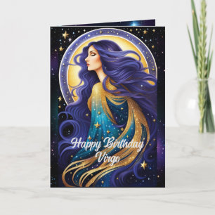Carte Bijou Personnalisé Galaxie Zodiaque Vierge