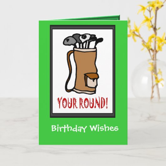 Carte Bijoux de golf (Fleur jaune)