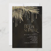 Carte Bijoux feuille feuille Fête des mariées or ID830 (Devant)