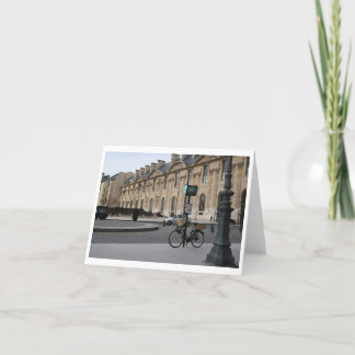 Carte Bike à Paris, Drybrush Notecard