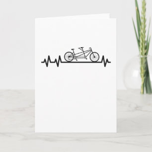 Carte Bike Heartbeat Pulse Cyclist Partner Look