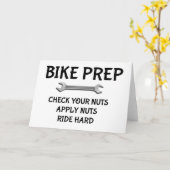 Carte Bike Prep Funny Devis Spanner Cadeau (Fleur jaune)