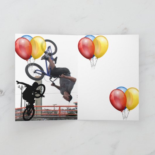 Carte Bike Sport Joyeux Anniversaire Famille Amis Destin (Intérieur)
