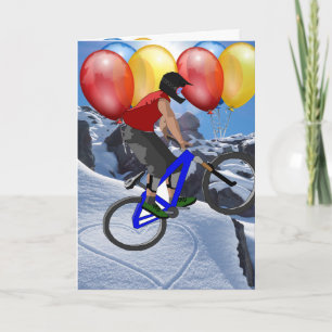 Carte Bike Sport Joyeux Anniversaire Famille Amis Destin