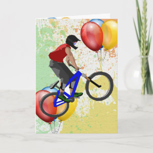 Carte Bike Sport Joyeux Anniversaire Famille Amis Destin