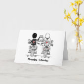 Carte Biker Motorcycle Wedding Anniversary (Fleur jaune)