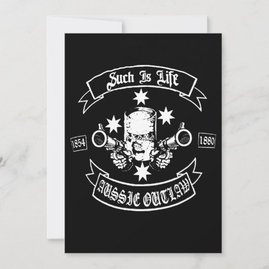 Carte Biker Ned Kelly Such Is Life Aussie Outlaw Long Sl (Devant)