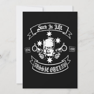 Carte Biker Ned Kelly Such Is Life Aussie Outlaw Long Sl