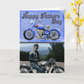 Carte Biker Papa | Bonne photo de Fête des pères (Fleur jaune)
