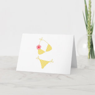 Carte Bikini à point Polka jaune