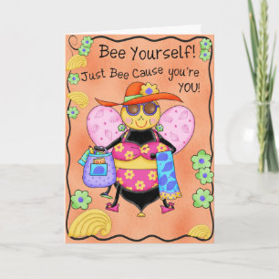 Carte Bikini Bee Whimsy Honey Bee Joyeux Anniversaire