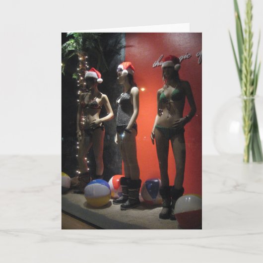 Carte Bikinis et Boot de Noël (Devant)