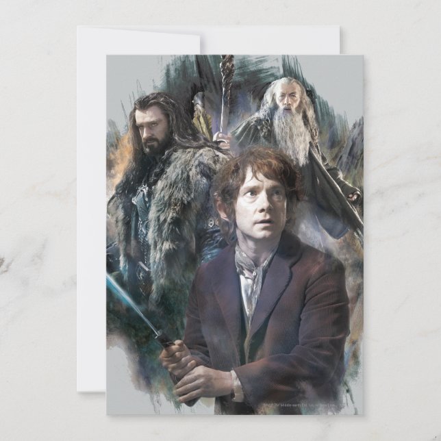 Carte BILBO BAGGINS™, THORIN OAKENSHIELD™ & Gandalf (Devant)