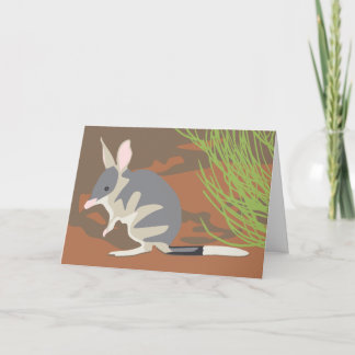 Carte bilby de Pâques avec des enveloppes