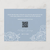 Carte Bilingue Vietnamienne Peony Chanson Hy Dusty Blue (Dos)