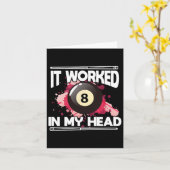 Carte Billard 8 Ball Pool Player Il A Fonctionné 8 Dans  (Fleur jaune)