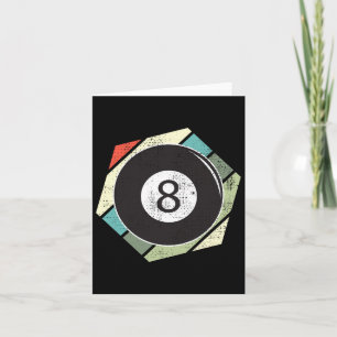 Carte Billard 8 Ball Retro Love Pour Le Billard Sport