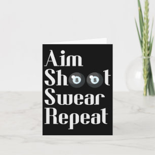 Carte Billard amusant Joueur de la piscine à 8 balles Jo