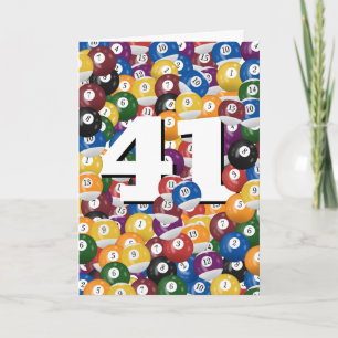Carte Billard Anniversaire Balls Pour 41e Anniversaire