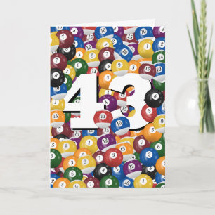 Carte Billard Anniversaire Balls Pour 43e Anniversaire