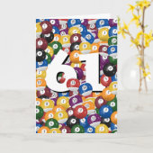 Carte Billard Anniversaire Balls Pour 61e Anniversaire (Fleur jaune)