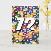 Carte Billard Anniversaire Balls Pour 72e Anniversaire (Fleur jaune)