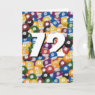 Carte Billard Anniversaire Balls Pour 72e Anniversaire