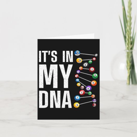 Carte Billard cool Art Pour Hommes Joueuse Billi (Devant)