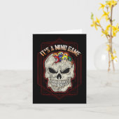 Carte Billard Crâne Pool C'Est Un Jeu D'Esprit (Fleur jaune)