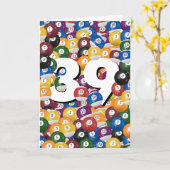 Carte Billard d'anniversaire pour 39e anniversaire (Fleur jaune)