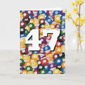 Carte Billard d'anniversaire pour 47e anniversaire (Fleur jaune)