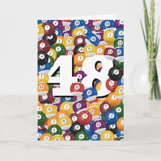 Carte Billard d'anniversaire pour 48e anniversaire (Devant)