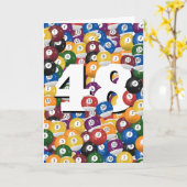 Carte Billard d'anniversaire pour 48e anniversaire (Fleur jaune)