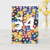 Carte Billard d'anniversaire pour 54e anniversaire (Fleur jaune)