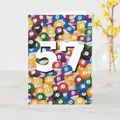 Carte Billard d'anniversaire pour 57e anniversaire (Fleur jaune)