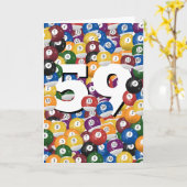 Carte Billard d'anniversaire pour 59e anniversaire (Fleur jaune)