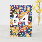 Carte Billard d'anniversaire pour 64e anniversaire (Fleur jaune)