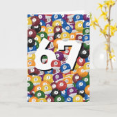 Carte Billard d'anniversaire pour 67e anniversaire (Fleur jaune)